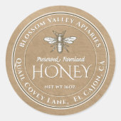 Kraft Honey Label White  Bee (Voorkant)