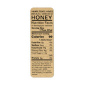 Kraft Honey Nutrition Facts Return Address Label (Voorkant)