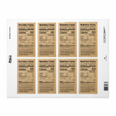 Kraft Honey Nutrition Facts Shipping Label (Full Sheet)