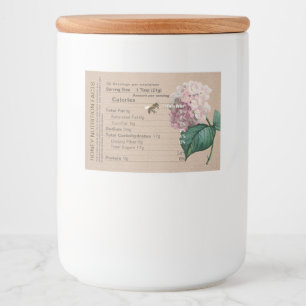 KRAFT Honey Nutrition Feit met bloem en bijen Voedselcontainer Etiket