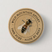 Kraft Honeybee Apiary Farmer's Market Button (Voorkant)