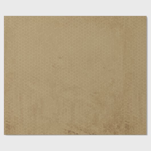 Kraft Honeycomb Distress Grunge Honeybee  Cadeaupapier (Vlak)