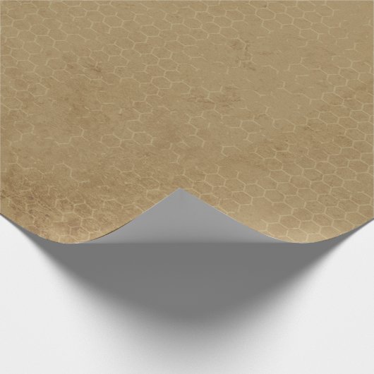 Kraft Honeycomb Distress Grunge Honeybee  Cadeaupapier (Hoek)
