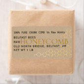 Kraft Honeycomb Label Gold Honey (Insitu)