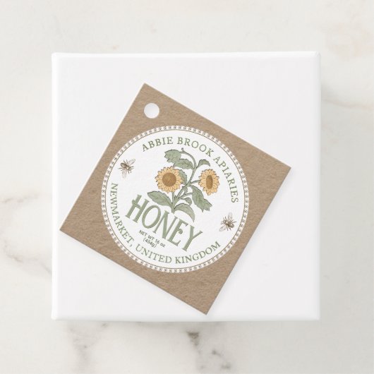 Kraft HoneyJar Nek-label  Zonnebloem en Bijen Bedankjes Labels (In situ)