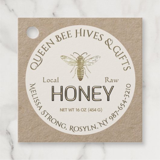Kraft Honing EN Voeding Feiten Queen Bee Labels (Voorkant)