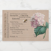 KRAFT Honing Voeding Feiten hortensia bloembij Voedselcontainer Etiket (Enkel label)