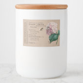 KRAFT Honing Voeding Feiten hortensia bloembij Voedselcontainer Etiket (Voorkant)