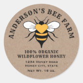 Kraft  honingpot ronde sticker (Voorkant)