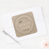 Kraft Honingraat met Bee Rustic Label (Envelop)