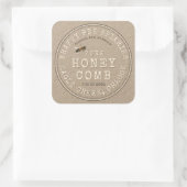 Kraft Honingraat met Bee Rustic Label (Tas)