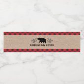 Kraft houthakker Beer Baby shower Waterfles Etiket (Enkel label)