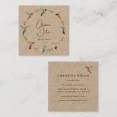 Kraft Hummingbird-Visitekaartje Vierkante Visitekaartje (Voorkant / Achterkant)