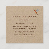 Kraft Hummingbird-Visitekaartje Vierkante Visitekaartje (Achterkant)