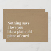 Kraft I Love You Funny Valentijnsdag Feestdagenkaart (Voorkant / Achterkant)