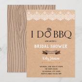 Kraft Ik doe BBQ bruiloftsdouche uitnodiging (Voorkant / Achterkant)