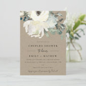 KRAFT IVORY WHITE FLORA WATERVERF COUPLY SHOWER KAART (Staand voorkant)