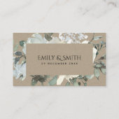 KRAFT IVORY WHITE FLORAL WATERVERF COUPLY SHOWER PLAATSKAARTJE (Achterkant)