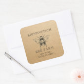 Kraft Jouw naam Editable bijenkoning Honey Sticker (Envelop)