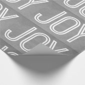 Kraft Joy Wrapping Paper, grijs Cadeaupapier (Hoek)