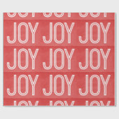 Kraft Joy Wrapping Paper, Red Cadeaupapier (Vlak)