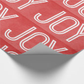 Kraft Joy Wrapping Paper, Red Cadeaupapier (Hoek)
