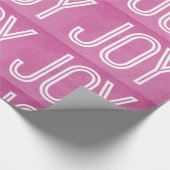 Kraft Joy Wrapping Paper, Roze Cadeaupapier (Hoek)