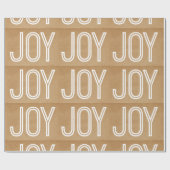 Kraft Joy Wrapping Paper, Tan Cadeaupapier (Vlak)