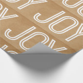 Kraft Joy Wrapping Paper, Tan Cadeaupapier (Hoek)