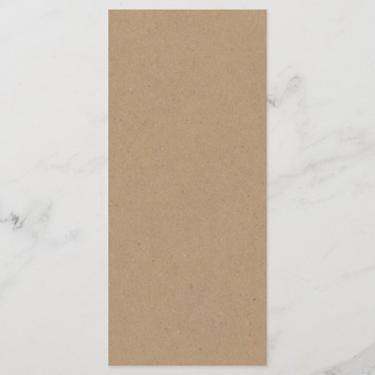 Kraft Kant en Rustieke Bruiloft Menu Kaart (Achterkant)