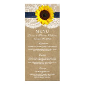 Kraft, Kant & Zonnebloem Wedding Menu (Voorkant)