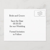 Kraft kartonnen initialen bruiloft Save the Date Aankondigingskaart (Achterkant)