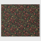 Kraft Kerst Cadeaupapier Patroon (Vlak)