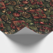 Kraft Kerst Cadeaupapier Patroon (Hoek)