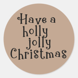 Kraft Kerst met Kerstmis Ronde Sticker