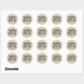 Kraft Kerstboom Prettig Kerstfeest Ronde Sticker (Vel)