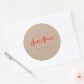 Kraft kerstcadeau Label Sticker (Envelop)