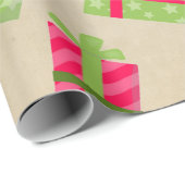 Kraft Kerstmis presenteert Green Red Gifts Holiday Cadeaupapier (Rol Hoek)