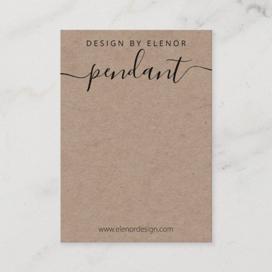 Kraft Ketting hanger display Visitekaartje (Voorkant)