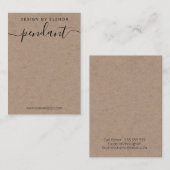 Kraft Ketting hanger display Visitekaartje (Voorkant / Achterkant)