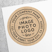 Kraft kijkt zaken Aangepast logo retouradres Ronde Sticker