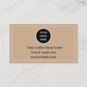 Kraft Koffiewinkel Logo Business Beloning Punch Klantenkaartje (Achterkant)