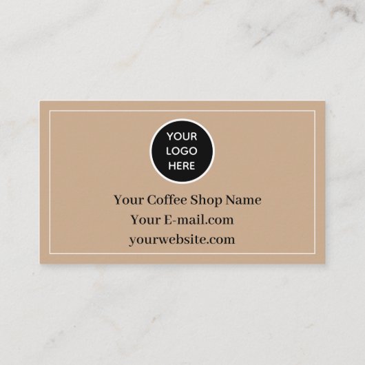 Kraft Koffiewinkel Logo Business Beloning Punch Klantenkaartje (Achterkant)