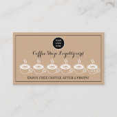 Kraft Koffiewinkel Logo Business Beloning Punch Klantenkaartje (Voorkant)