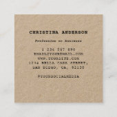 Kraft kolibrie krans vierkante visitekaartje (Achterkant)