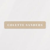 Kraft & krijtbord getextureerde neutrals waterdich labels (Design 1)