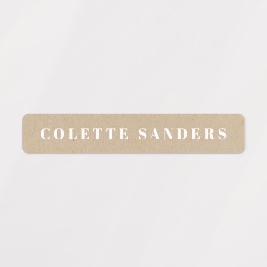 Kraft & krijtbord getextureerde neutrals waterdich labels (Design 1)