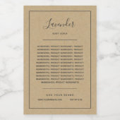 Kraft Label van merkgrijze grensingrediënten toevo Wijn Etiket (Enkel label)