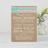 Kraft Lace Bridal Shower Kaart (Staand voorkant)