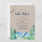 Kraft Lake Tahoe Mountain Destination Wedding Kaart (Voorkant)